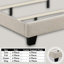 Structure de lit rembourrée en tissu avec tête de lit réglable, support à lattes de bois, lit plateforme capitonné-2103603404-2103603400