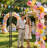 Heavy Duty Rust-Proof Metal Garden Arch, Sturdy Plant Arbor Trellis for Climbing Vines Roses, Outdoor Wedding & Holiday Decor