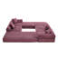 Lit pliant en velours côtelé rayé pour bureau à domicile, chambre d'amis et détente - 6 configurations possibles, tissu doux et respirant, accoudoirs en L améliorés, convertible en nuage, idéal pour de multiples espaces : appartement, chambre-2033877426-2033877427