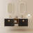 Takeyshia 59.6'' Double Bathroom Vanity with Ceramic Top