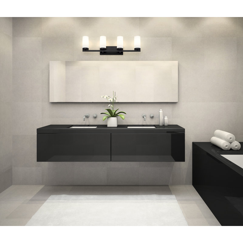 Avers 4 Light Vanity, Matte Black