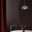 10cm H Metal Lamp Shade in Brushed Silver
