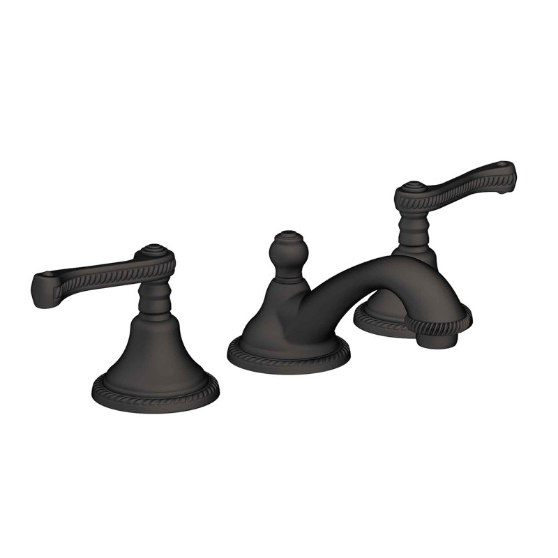 Amisa Widespread Bathroom Faucet with Drain Assembly, Flat Black