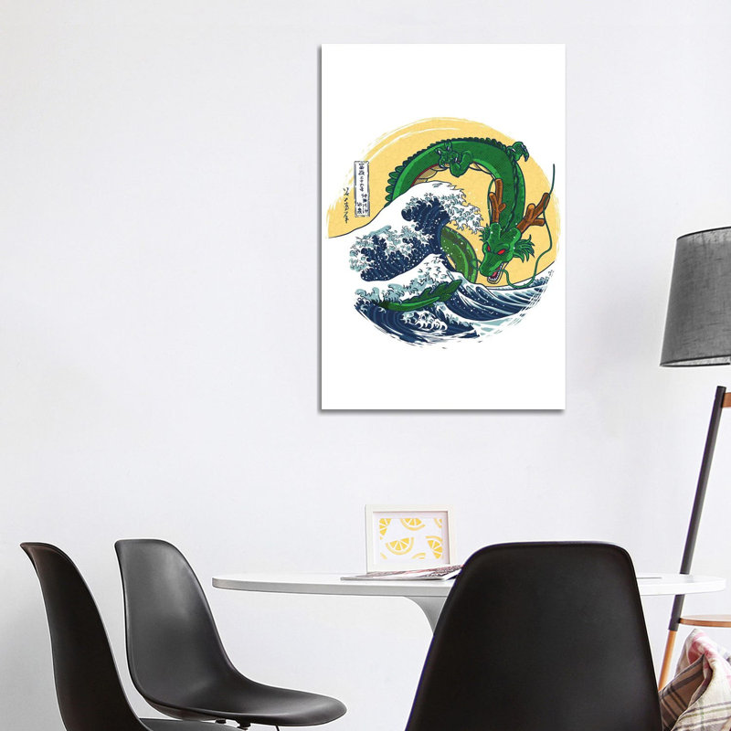 Dragon Wave by Alberto Perez - Wrapped Canvas Painting, 101.6cm H x 66.04cm W x 1.91cm D