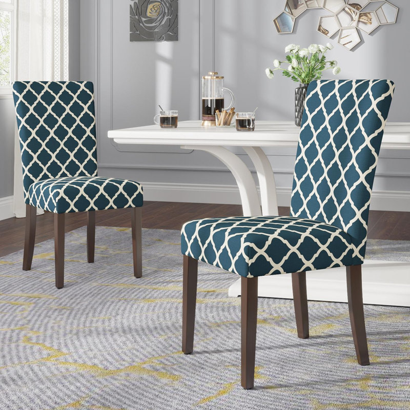 Chaise parsons rembourrée Jacquan, Rouille / crème