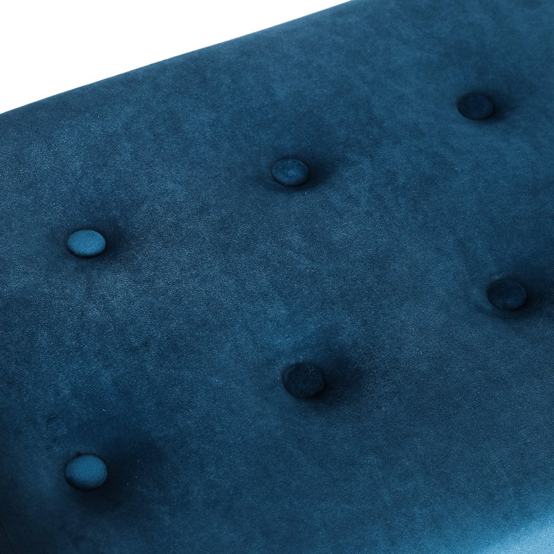 Banc de rangement rembourré Gigel, Bleu