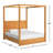 Modica Solid Wood Canopy Bed-565435479