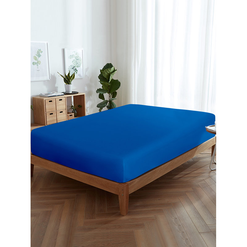 Microfiber Fitted Sheet, Royal Blue, California King
