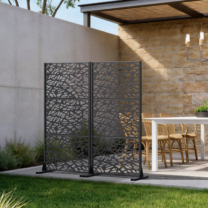 Panneau de clôture en métal pour l'extérieur, H 59 po x l 30 po x P 16 po