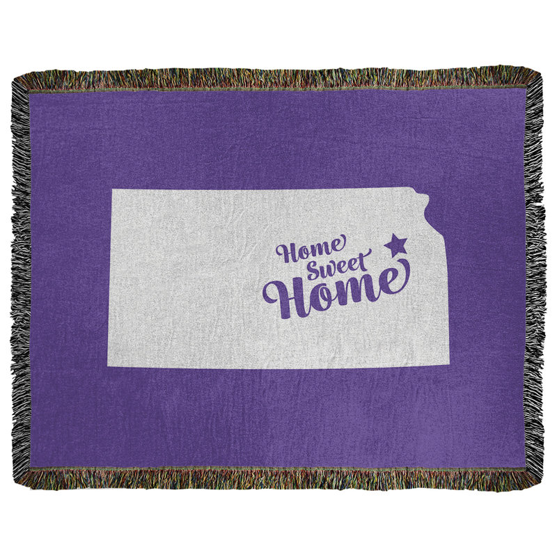 Jeté en coton tissé topeka doux, l 50 po x L 60 po, Mauve