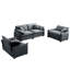 Ensemble de canapé luxueux et sophistiqué avec coussins et coussins moelleux, ensemble de canapé pour les salons et les clubs ainsi que les cinémas maison, composé de deux canapés simples et d'un canapé 2 places Ingrey Corduroy-471644837