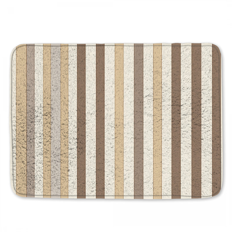 Tapis de bain à rayures, 24in W x 17in L