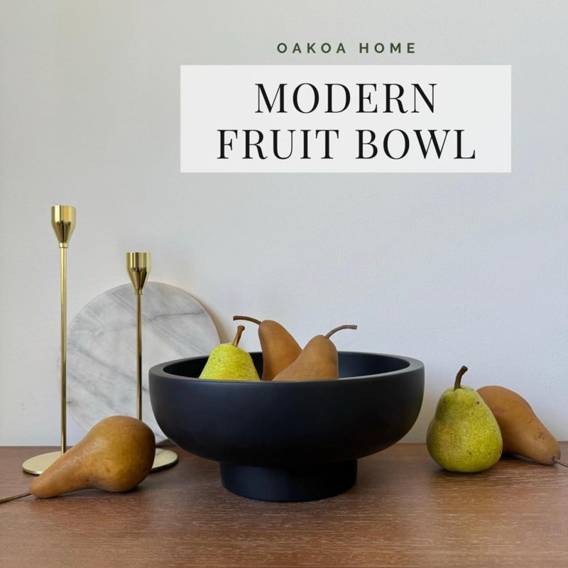 Bol décoratif en béton pour la décoration intérieure - Bol à fruits - Table basse à piédestal moderne pour table d'entrée