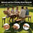 70 In. Walnut Rectangle Wood Picnic Table Iron Fram With Bench Seats 6 People-1499685139