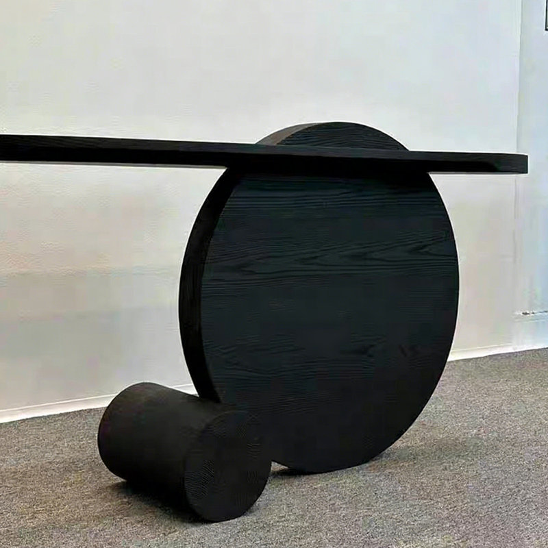 Minimalist creative black console table