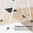 4 Step Folding Ladder, Lightweight Portable Stepladder with Anti-Slip Pedal, Ladders with Convenient Handrails,330 lbs Capacity Step Stool for Kitchen, Home, White