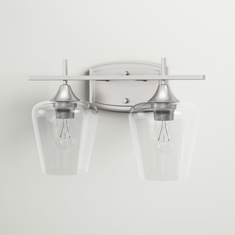 Dahlya Dimmable Glass Vanity Light, Chrome