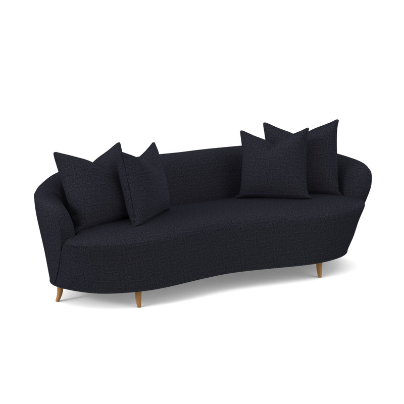 Canapé Boomerang, Ambre, 100% polyester bleu marine de Venise