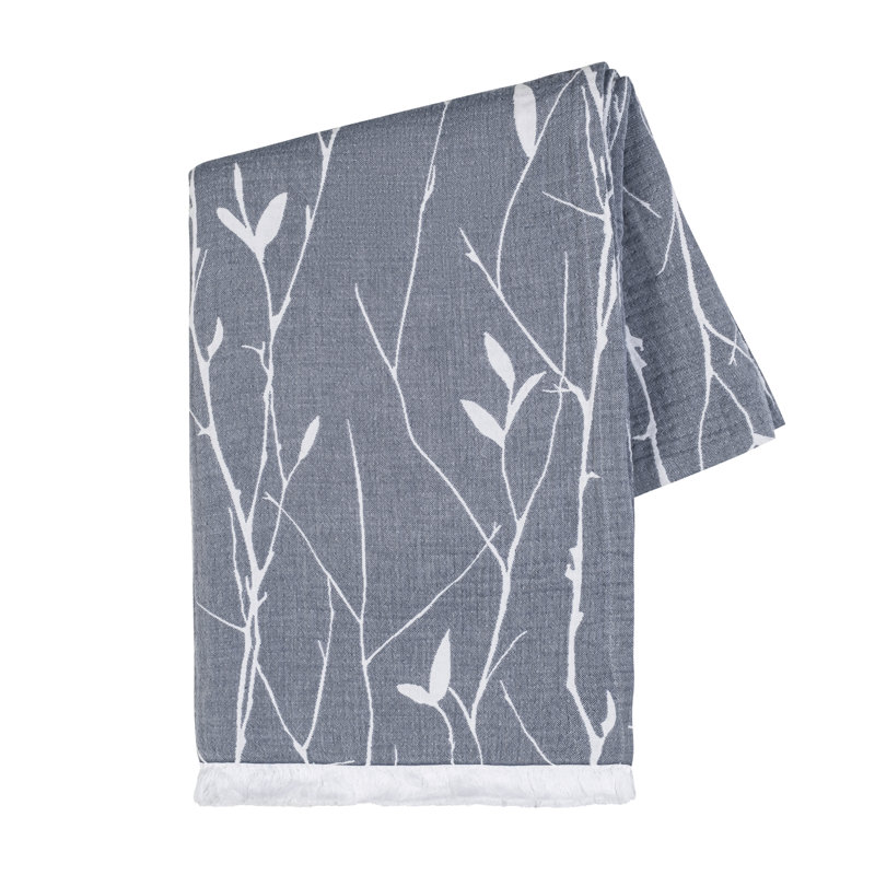 Willow Throw, Blue Floral 3