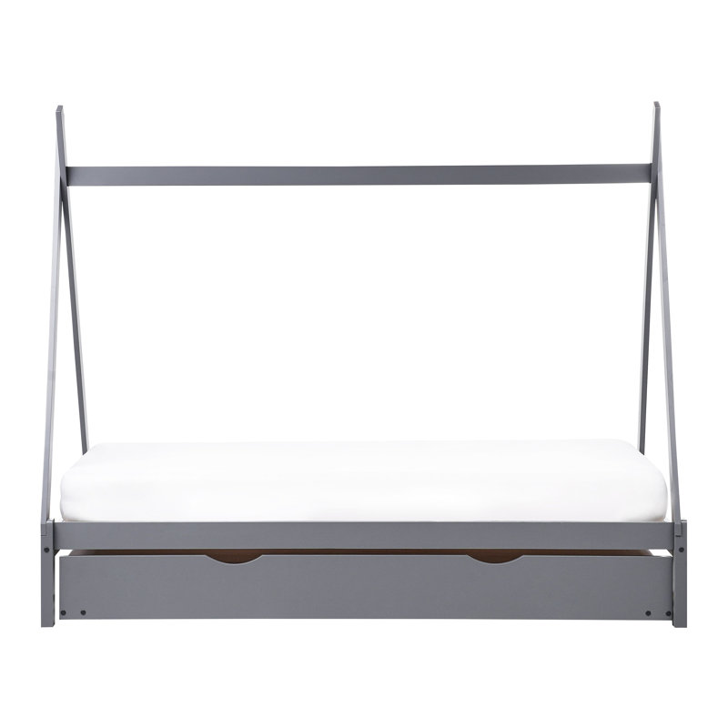 TALMONTIERS Solid Wood Bed, Grey