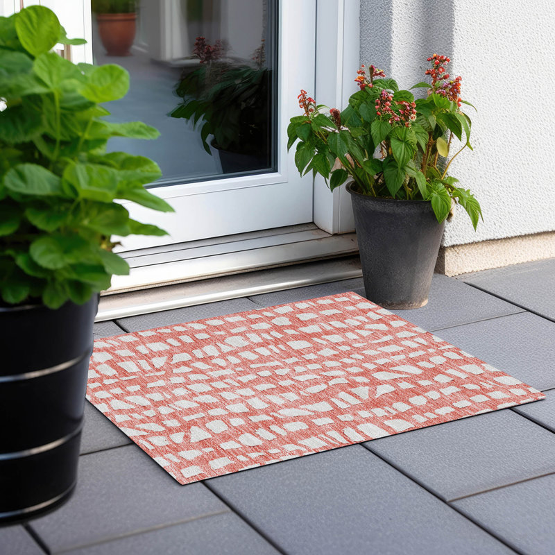 Lamanna Washable Striped Indoor / Outdoor Rug, Rectangle 1'8" x 2'6"