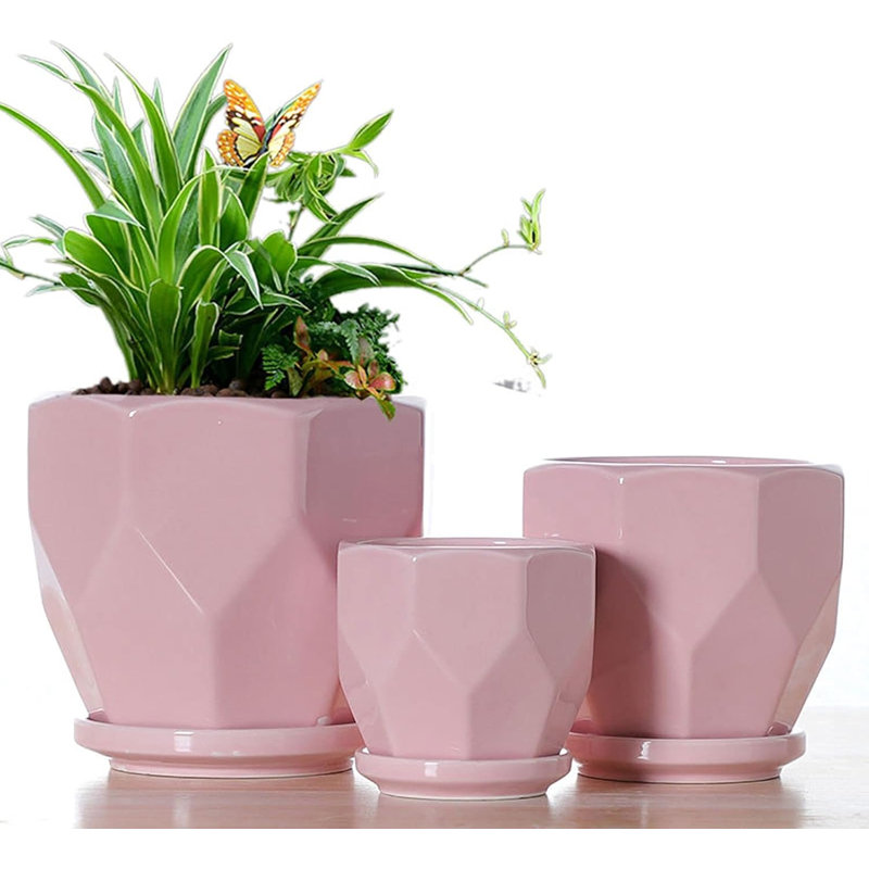 Ensemble de 3 pots à plantes en céramique