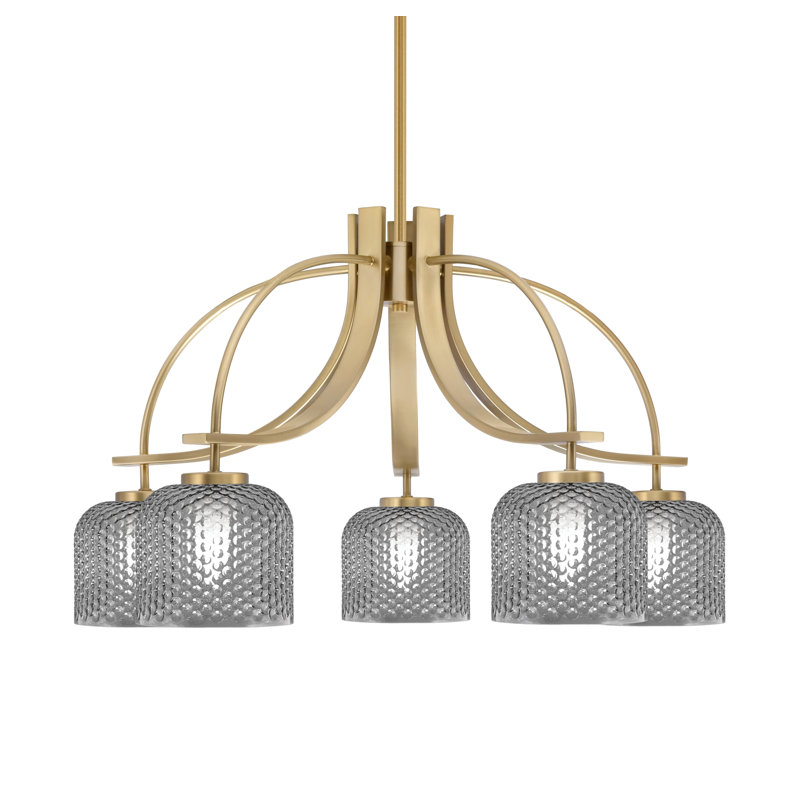 Lustre Cavella Light, Laiton New Age, H 17 po x l 28 po x P 28 po, 5