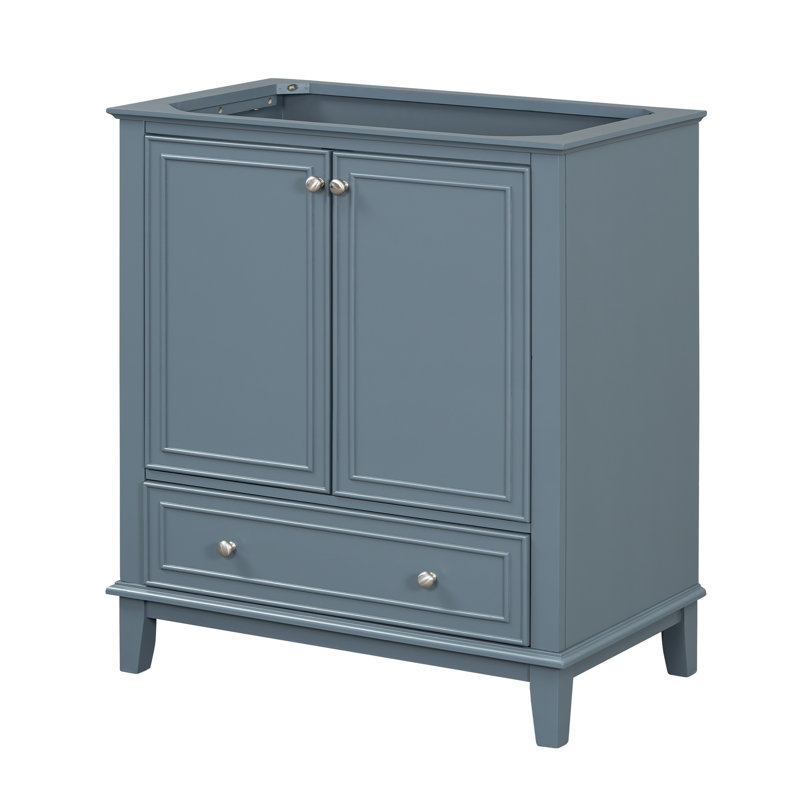 Meuble-lavabo 30 po sans lavabo, base seulement, armoire de salle de bain multifonctionnelle avec portes et tiroir