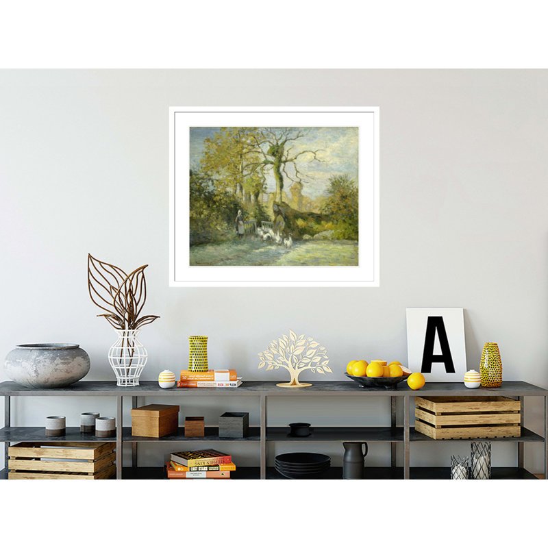 «The Goose Girl at Montfoucault» par Camille Pissarro, H 33,5 po x l 39,08 po
