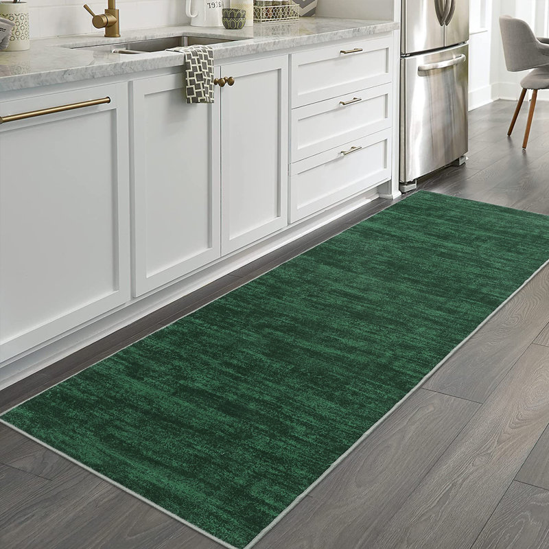 Tapis lavable moderne de conception unie, tapis antidérapant à poils courts pour entrée, chambre à coucher, cuisine