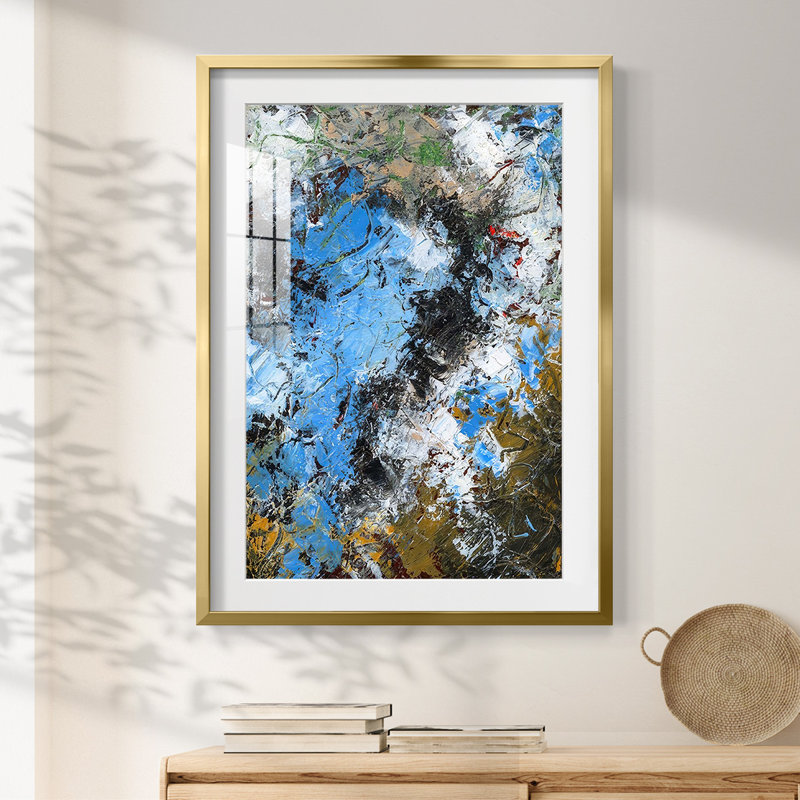 Terre naturelle I - impression encadrée, H 25,5 po x l 17,5 po, Doré