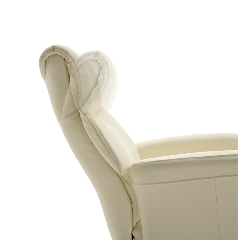 Mcclinton 74cm Wide Swivel, Pietra-Beige, Genuine Leather