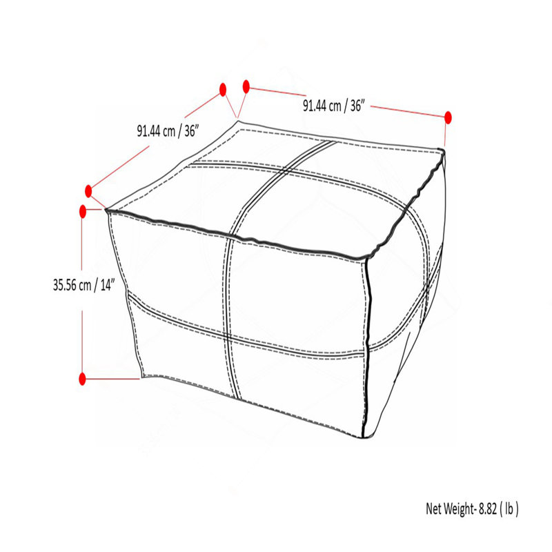 Brody - Extra Large Coffee Table Pouf