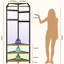 Corner Coat Rack with 3-Tier Storage Shelves and 12 Hooks, Freestanding Hall Tree for Entryway, Bedroom, or Living Room-605209553