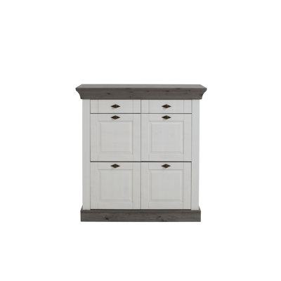 16 Pair Solid Wood Flip Down Shoe Storage