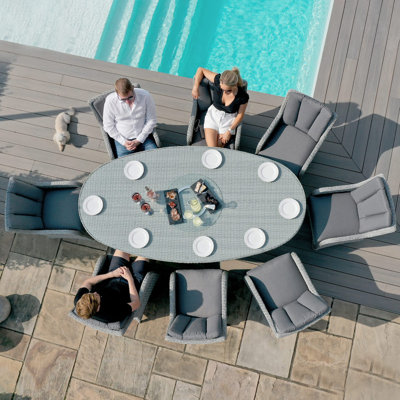Crimora 8 Seater Dining Set with Cushions