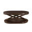 Retro Coffee Table Sets 3 Pieces, Living Room Table Set Include 44" Oval Coffee Table, Round End Table Set Of 2-722546821