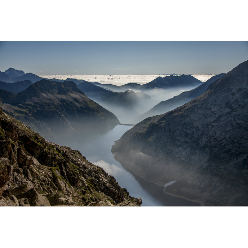 Pyrenees' Lake - Wrapped Canvas Print, 51cm H x 76cm W x 3.8cm D