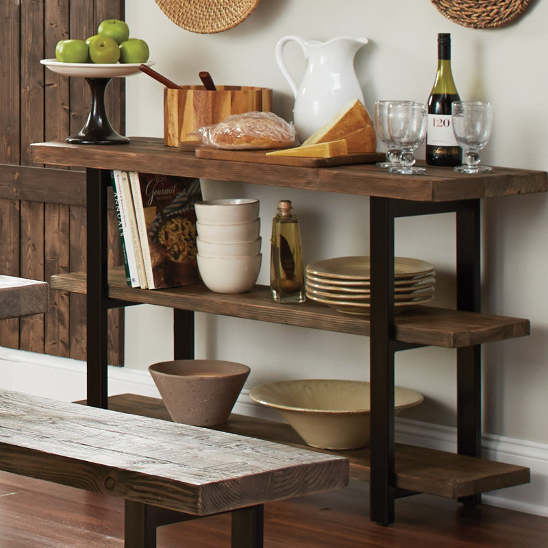 Abhinav 122cm Solid Wood Top Console Table