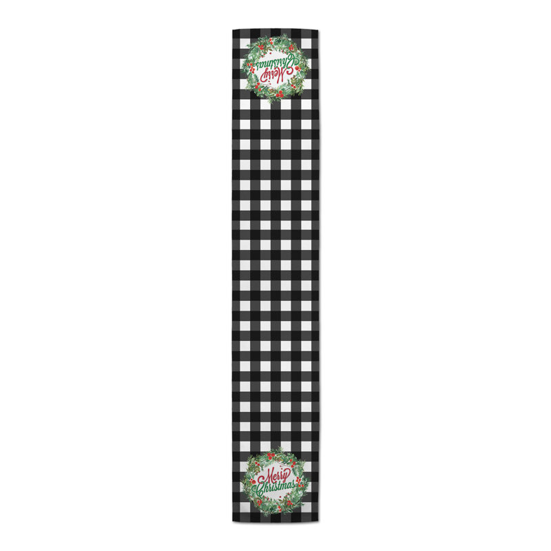 Chemin de table Gearheart, 72 po x 16 po, Noir