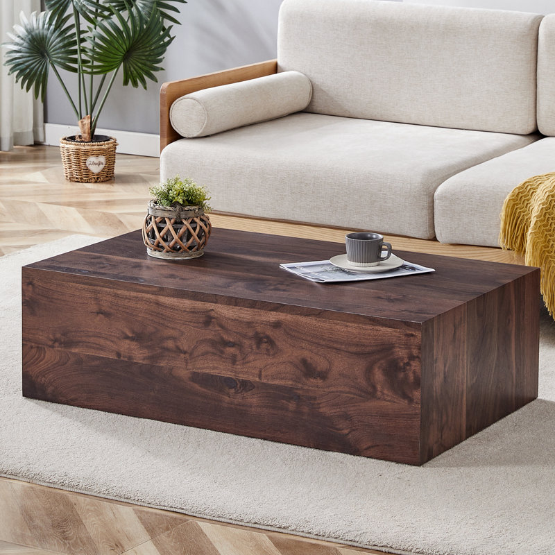 Table basse rectangulaire avec base robuste