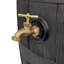 Baril d'eau de pluie 50 gallons Heritage avec détails en bois fabriqués à la main et dessus de jardinière-135986137