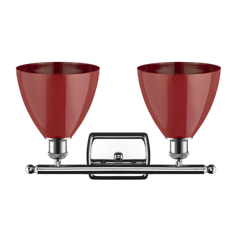 Schiavone - Nickel poli - Éclairage pour meuble-lavabo, Red / Polished Chrome