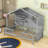 Fidelius Twin Wood Platform Bed with Shelves and Guardrail-2141155157