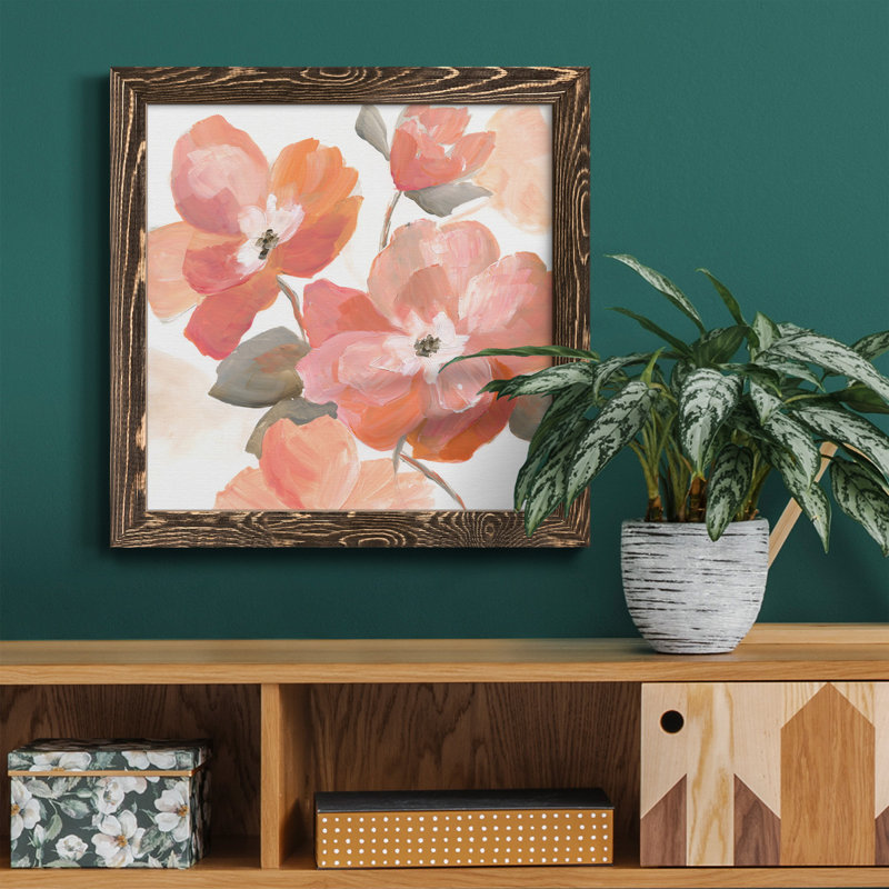 «Grateful Heart Greenery», reproduction de photo sur toile, H 20 po x l 20 po x P 1,5 po, Cadre noyer