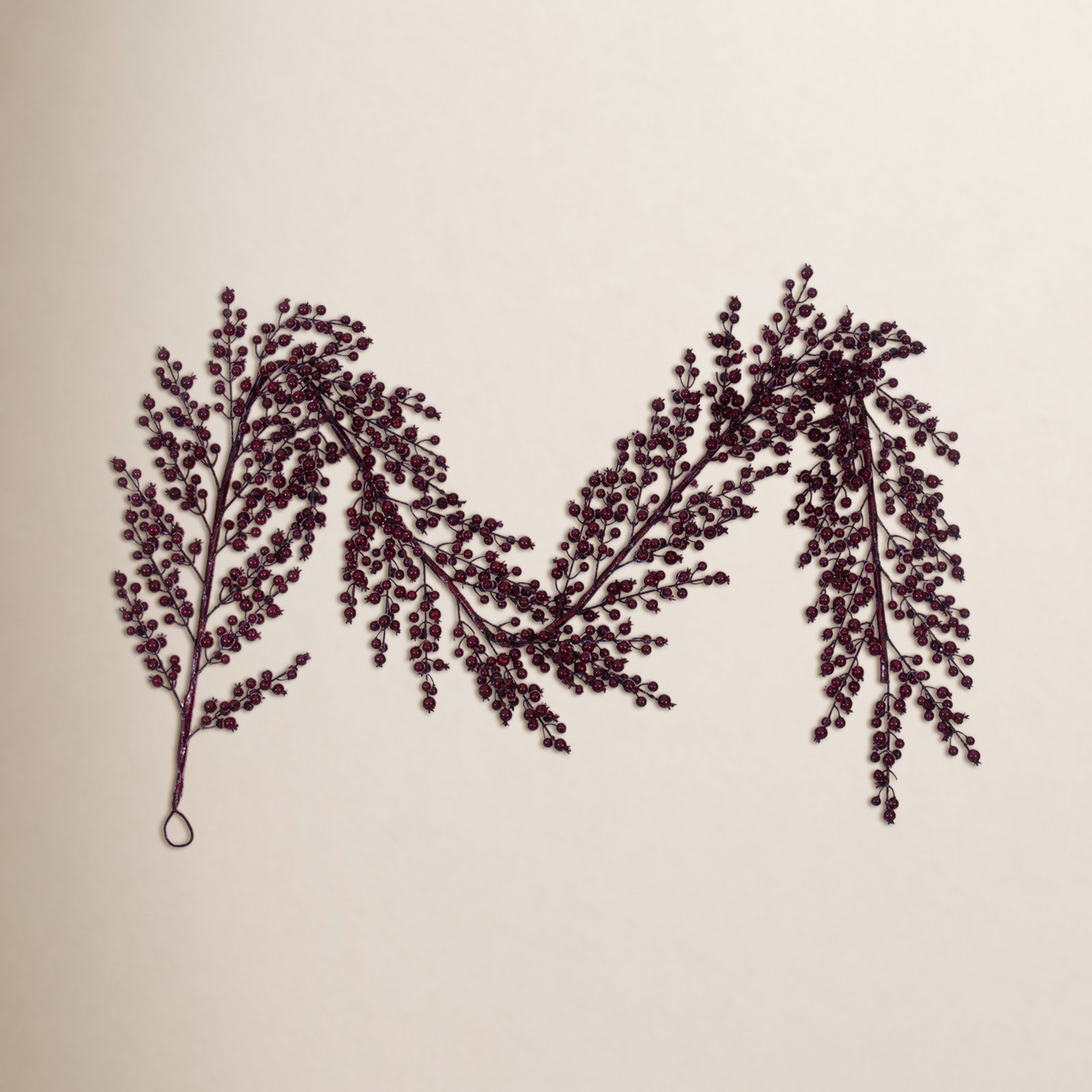 Primrue 72" Burgundy Crab Apple Mixed Berry Garland