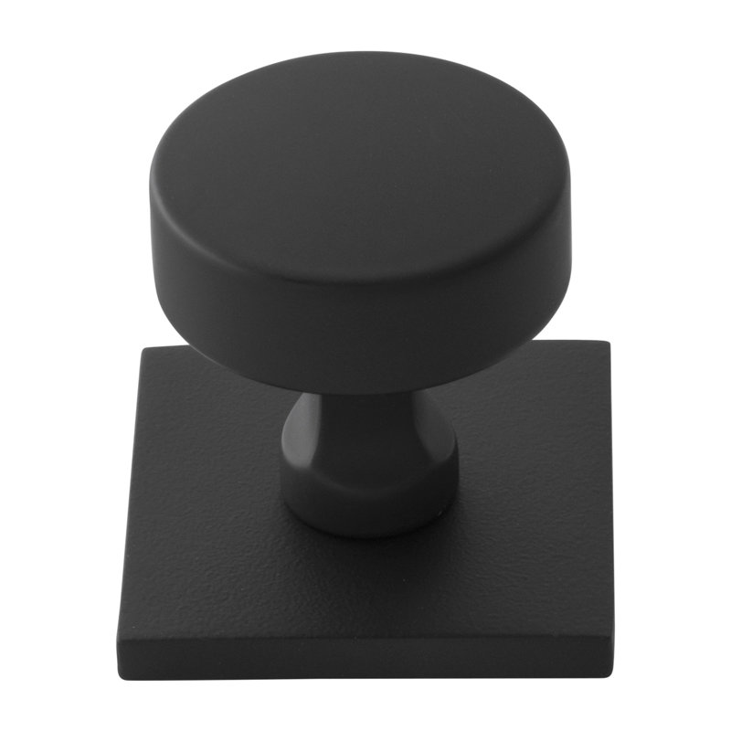 Parkview Collection Round Knob - Cabinet Knob - Transitional Hardware for Drawers & Cabinets, Matte Black, 1-1/4"