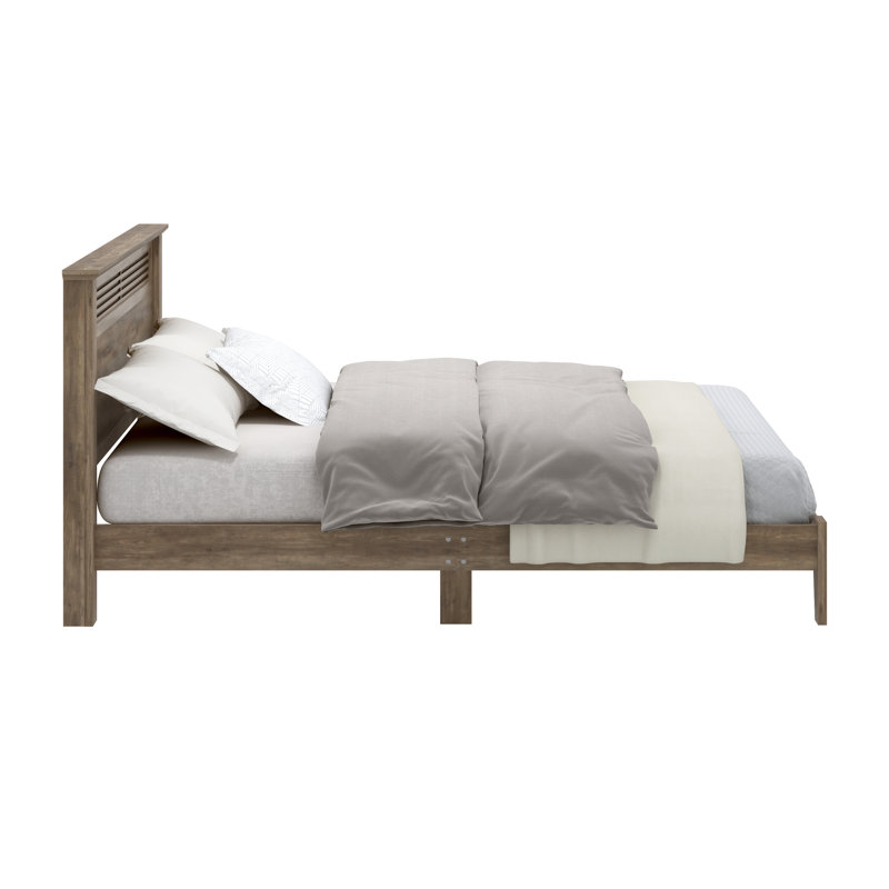 Allyannah Queen Platform Bed, Knotty Oak