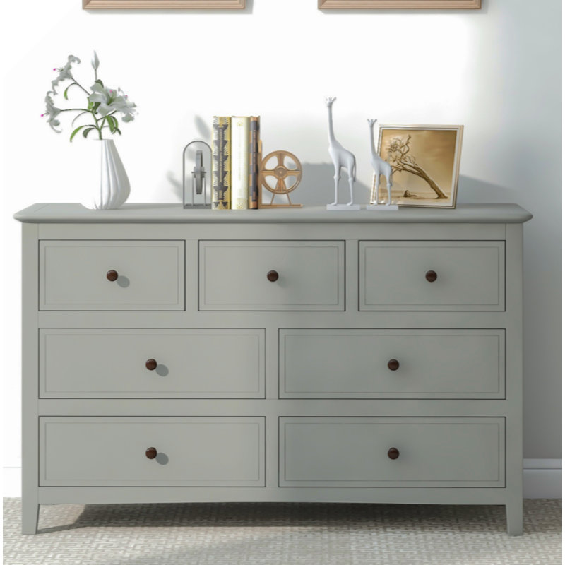 Commode 7 tiroirs en bois massif