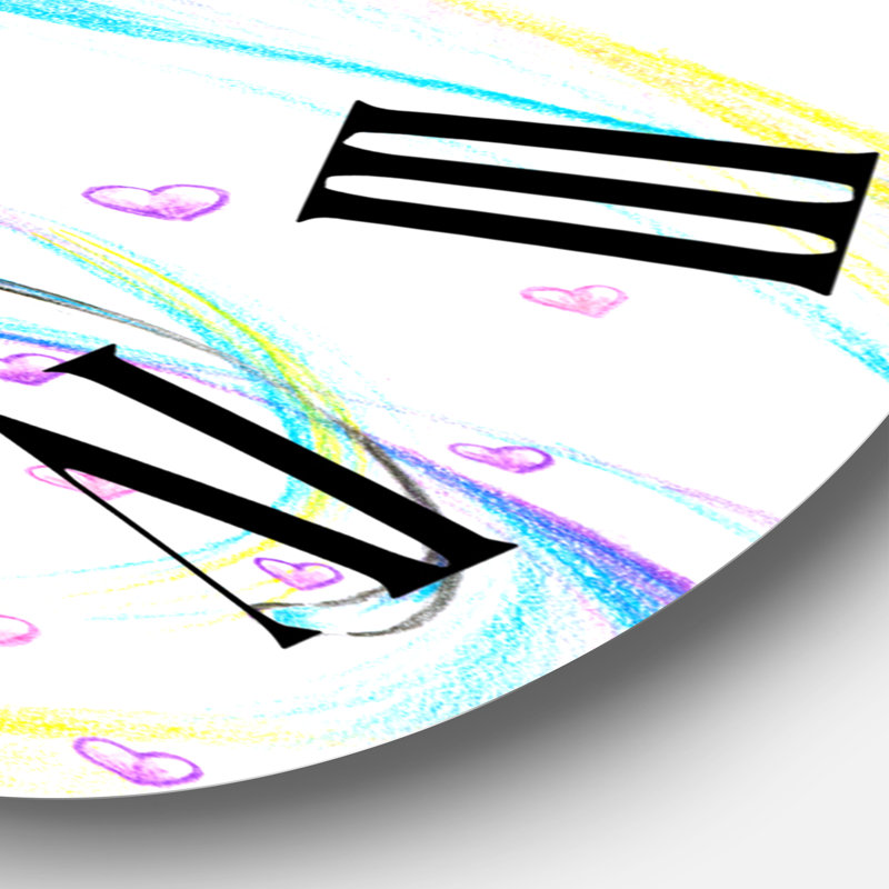 Iridiscent Butterfly - Horloge murale traditionnelle, Surdimensionné